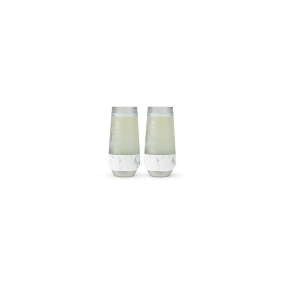 Host Champagne Freeze Cooling Cups, Drinking Glasses, 9oz Set of 2, Marble