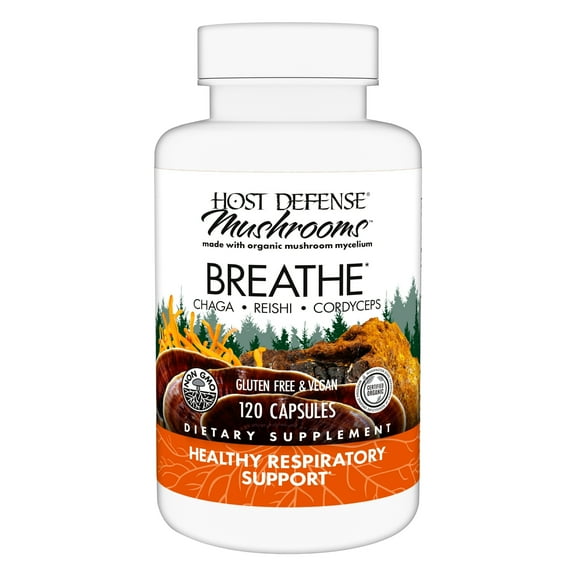 Host Defense Breathe* Capsules - 120 Capsules (60 Servings)