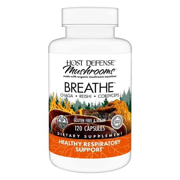 Host Defense Breathe Capsules - 120 Capsules (60 Servings)