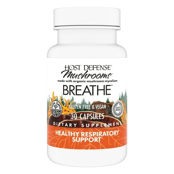 Host Defense Breathe* Capsules - 30 Capsules (15 Servings)