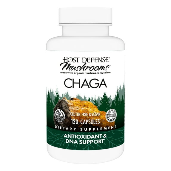 Host Defense Chaga Capsules - 120 Capsules (60 Servings)