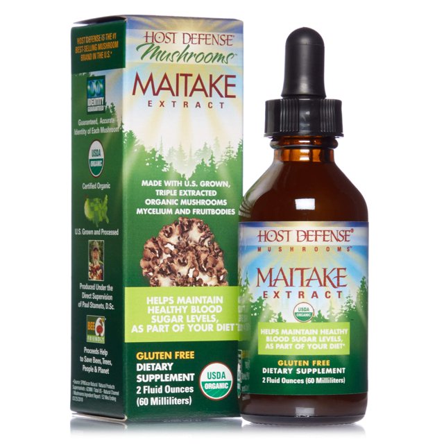 Host Defense, Maitake Extract, Mushroom Supplement, Plain, 2 fl oz