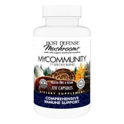 Host Defense MyCommunity Capsules - 17 Species Blend Mushroom Supplement for Immune Support - Herbal Aid with Lions Mane, Reishi. Chaga, Cordyceps, Turkey Tail & More - 120 Capsules 60 Servings