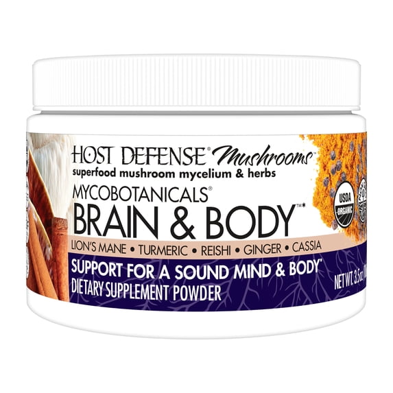 Host Defense MycoBotanicals Brain & Body* Powder - 3.5 oz (33 Servings)