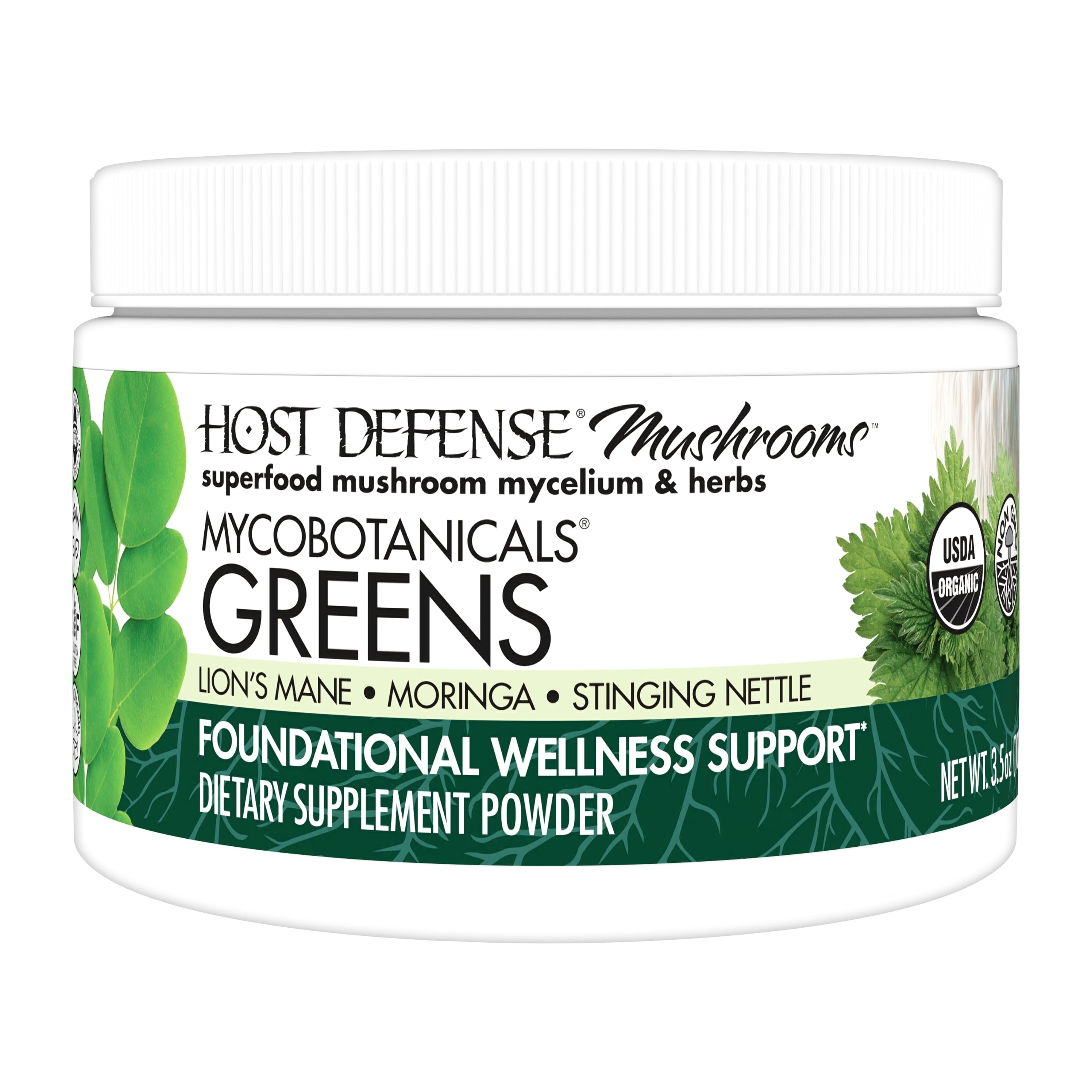 Host Defense MycoBotanicals Greens Powder - 3.5 oz (33 Servings)