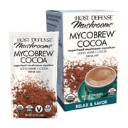 Host Defense, MycoBrew Cocoa Drink Mix, Supports Calm and Relaxation, With Lions Mane Mushroom, 5oz - 10 Packets 0.5oz each