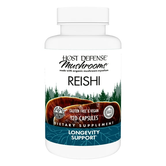 Host Defense Reishi Capsules - 120 Capsules (60 Servings)