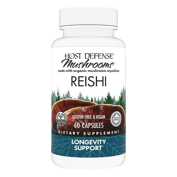 Host Defense Reishi Capsules - 60 Capsules (30 Servings)
