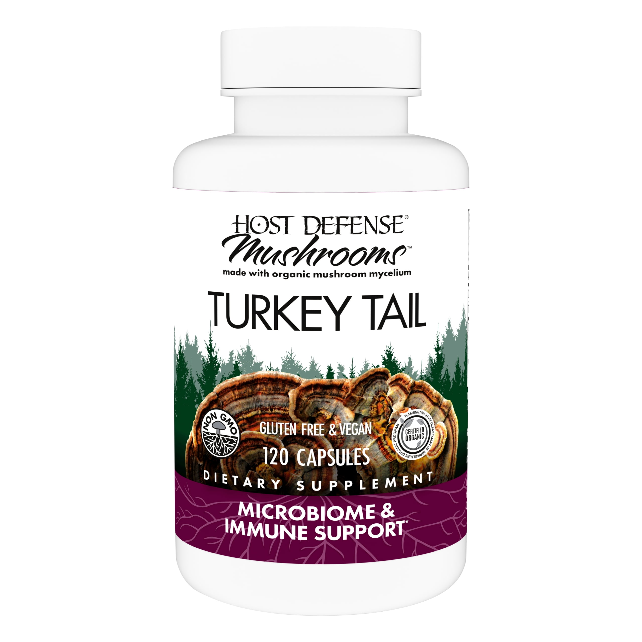 Host Defense Turkey Tail Capsules - 120 Kapsułek 60 Porcji