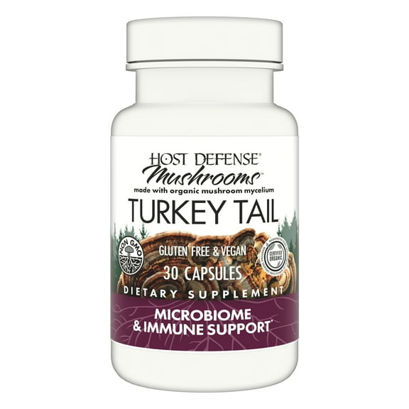 Host Defense Turkey Tail Capsules - 30 Capsules (15 Servings)