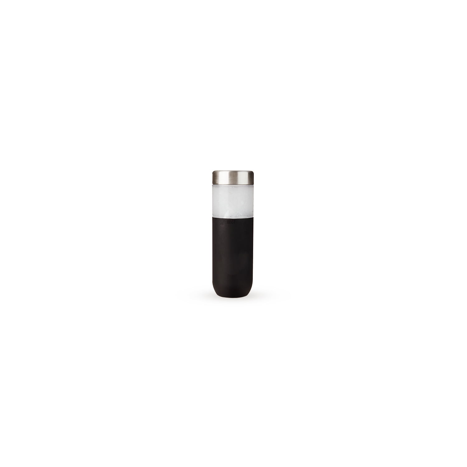 Black Double Walled Insulated Water Bottle with Stainless Steel Lid