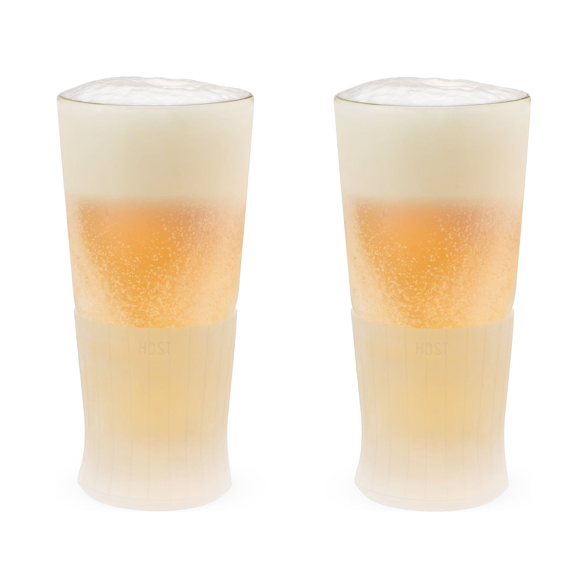 Host Freeze Beer Freezer Gel Chiller Double Wall Frozen Pint, White