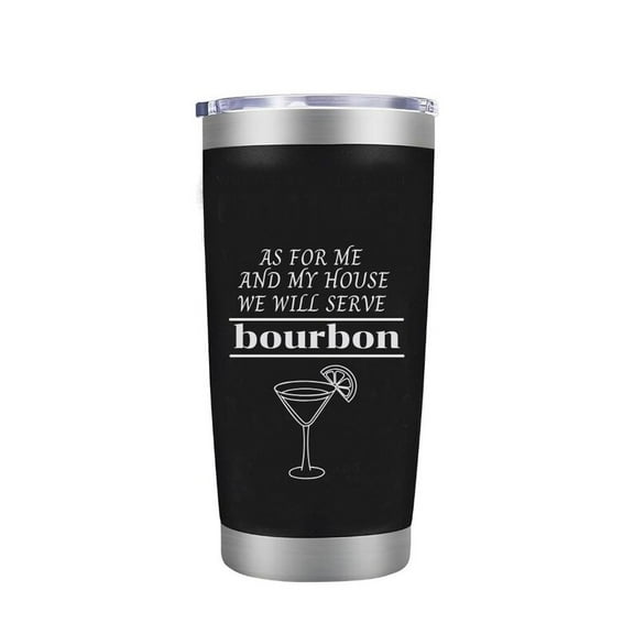 Host Freeze Cooling Cups for Whiskey, Bourbon - Laser Engraved Stainless Steel 20oz Tumbler - This is Bourbon Coffee Mug