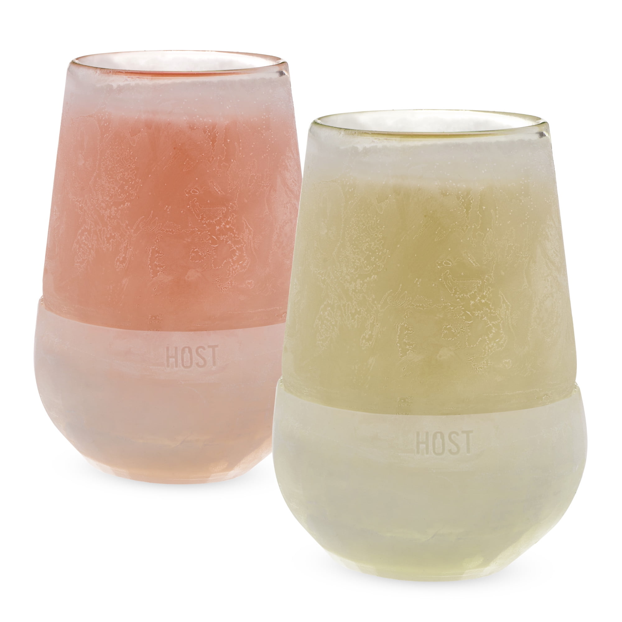 Host Freeze Cooling Glasses, Freezer Gel Stemless Wine Glasses for Red &  White Wine, Insulated Glass with Silicone Band, Set of 2, 8.5 oz 