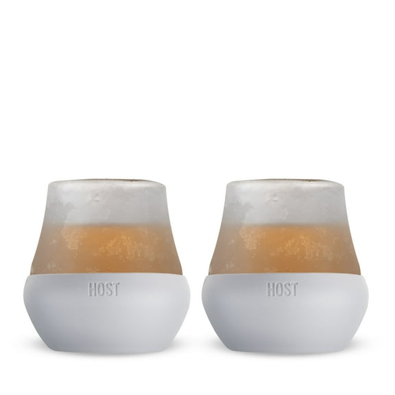 Host Freeze Tasting Glass, Vodka, Rum, Whiskey Glasses, 6.7oz Set of 2 Gray