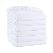 Host & Home Brushed Microfiber Fitted Sheets - Bedding Essentials - Queen - (6 Pack) White