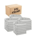 thumbnail image 1 of Host & Home Bulk Fitted Microfiber Sheets - Bedding Essentials for House & Rentals - Full - (Bulk Case of 24) Grey, 1 of 8