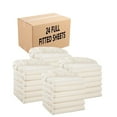 thumbnail image 1 of Host & Home Bulk Fitted Microfiber Sheets - Bedding Essentials for House & Rentals - Full - (Bulk Case of 24) Ivory, 1 of 8