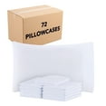 thumbnail image 1 of Host & Home Bulk Microfiber Pillowcases (Case of 72), Bedding Essentials, Queen Size 20x30 - White, 1 of 8