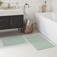 thumbnail image 1 of Host & Home Cotton 2-Piece Bath Rug Set, 17x24 & 20x32, Non-Slip Backing, Green, 1 of 7