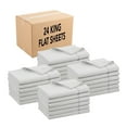 thumbnail image 1 of Host & Home Flat Sheets (Buk Case of 24), Brushed Microfiber Hypoallergenic Bedding - King - Grey, 1 of 8