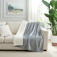 thumbnail image 1 of Host & Home Plush Sherpa Throw Blanket, Plush Mink Velvet Face with Plush Sherpa Reverse, 50x60, Gray, 1 of 7