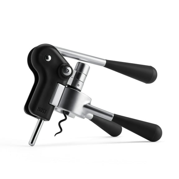 Host Lever Corkscrew, Soft Touch Handles, 3 Blade Foil Cutter