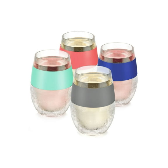 Host Plastic Double Wall Insulated Freezable Drink Chilling Wine Cup, Assorted