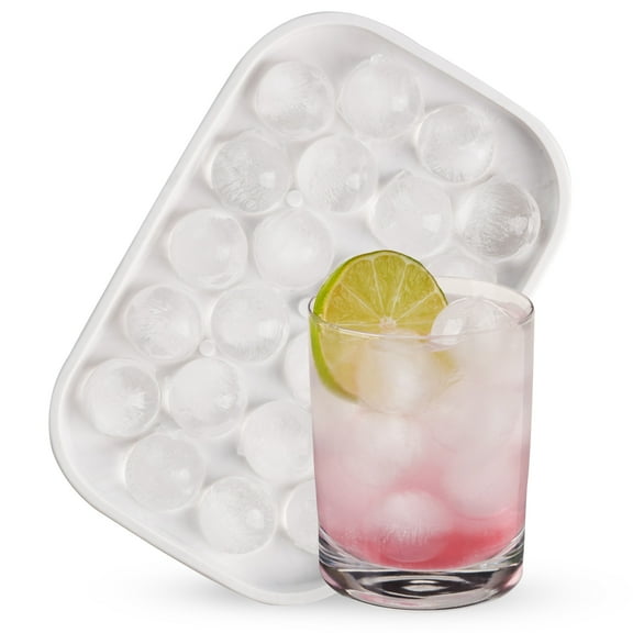 Host Silicone Mini Ice Ball Cube Tray for Whiskey, Iced Coffee, Tea, Marble