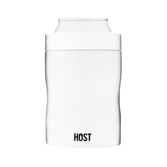 Host Stay-Chill Double Wall Standard Can Cooler for Beer, Soda, Pearl White