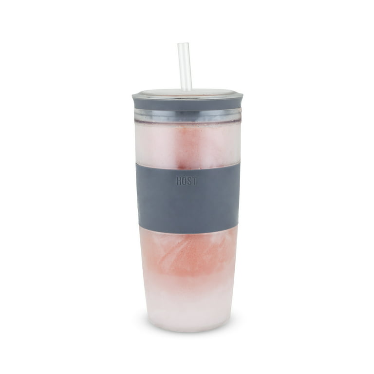 Grey Smoothie Cup With Straw, Home