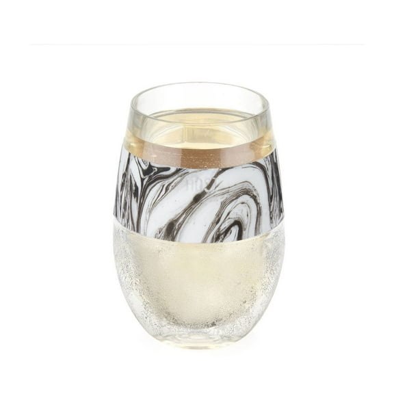 Host Wine Freeze Insulated Cooling Cup, Drink Cup, 8.5 oz, Black Swirl