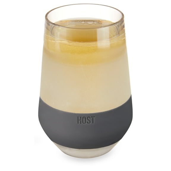 Host Wine Freeze XL Stemless Glasses, Cooling Cups, 12oz, Set of 1, Gray