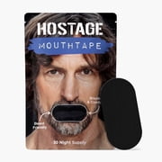 Hostage Tape Nasal Breathing Mouth Tape, Anti-Snoring, Beard-Friendly, 30 Count