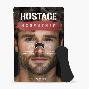 Hostage Tape Nose Strips for Performance and Recovery - 30 Count - Stop Snoring - Sleep Better - Nasal Congestion Relief
