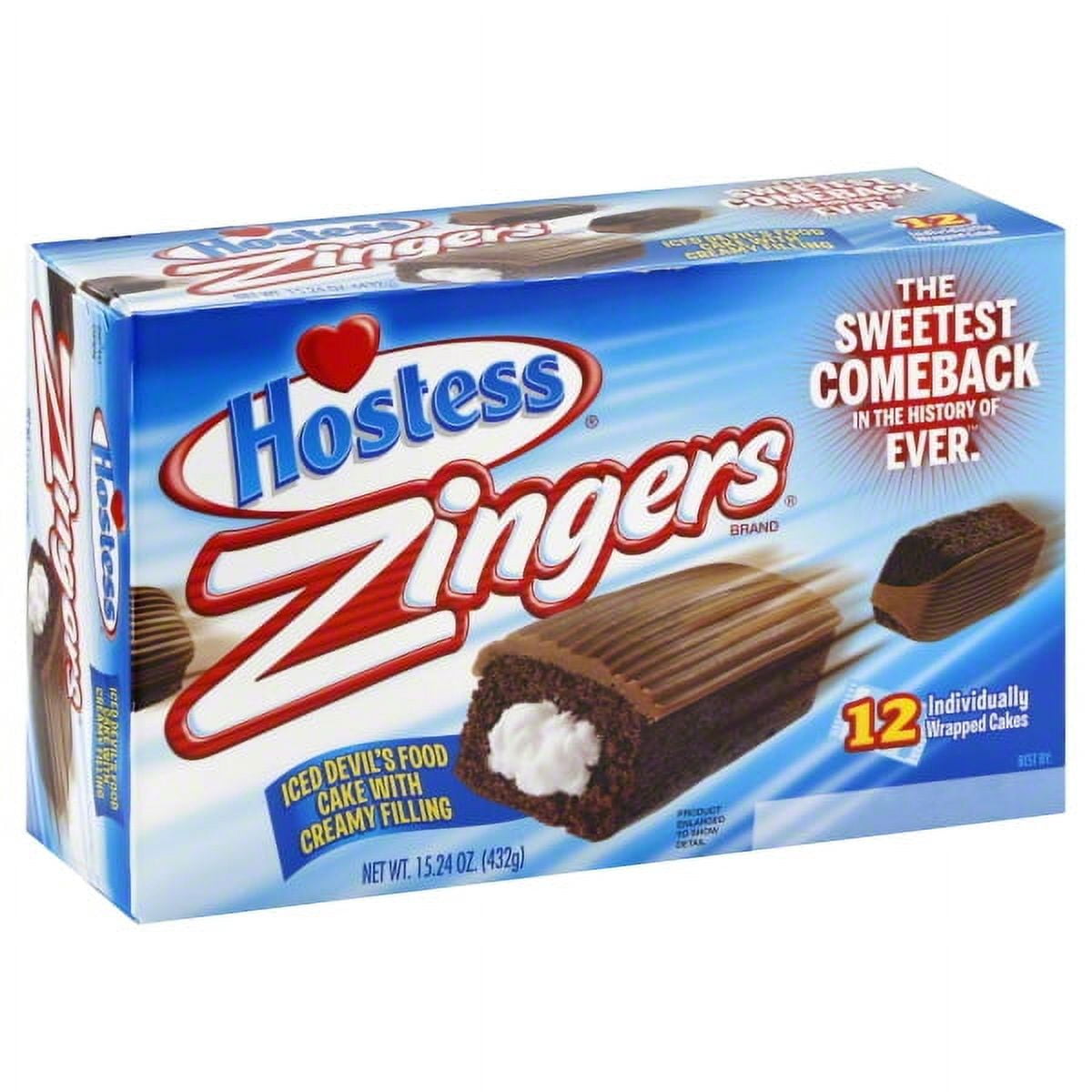 Hostess Chocolate Zinger Snack Cake 12ct