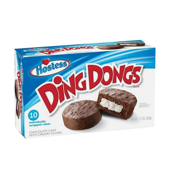 Hostess Chocolate - 12.70 oz Ding Dongs Snack Cakes, 10 Count