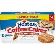 Hostess Coffee Cakes, Cinnamon Streusel Snack Cakes, 20.25 oz Box (14 Count)