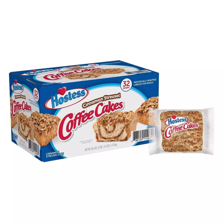 Hostess, Cinnamon Streusel Coffee Cake, 46.04 oz, 32 Count
