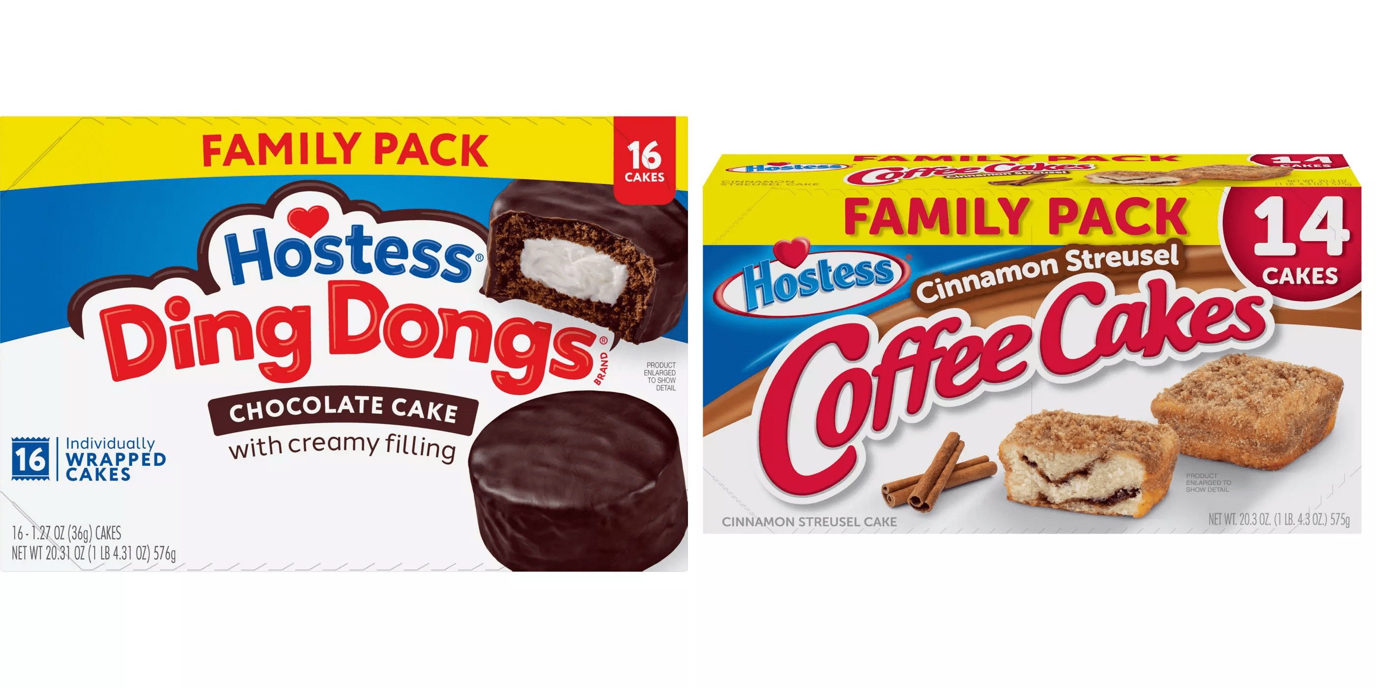 Hostess Ding Dongs - Family Pack, 16 ct&Hostess Cinnamon Streusel ...