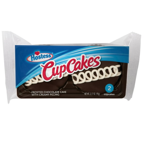 HOSTESS Chocolate Cupcakes Single Serve, 2 Count, 3.17 oz