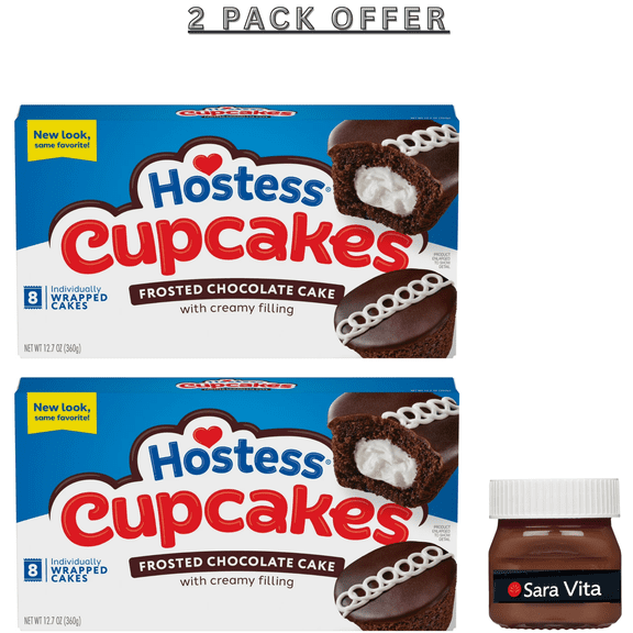 Hostess Cupcakes, Chocolate Snack Cakes, 12.7 oz Box (8 Ct.)