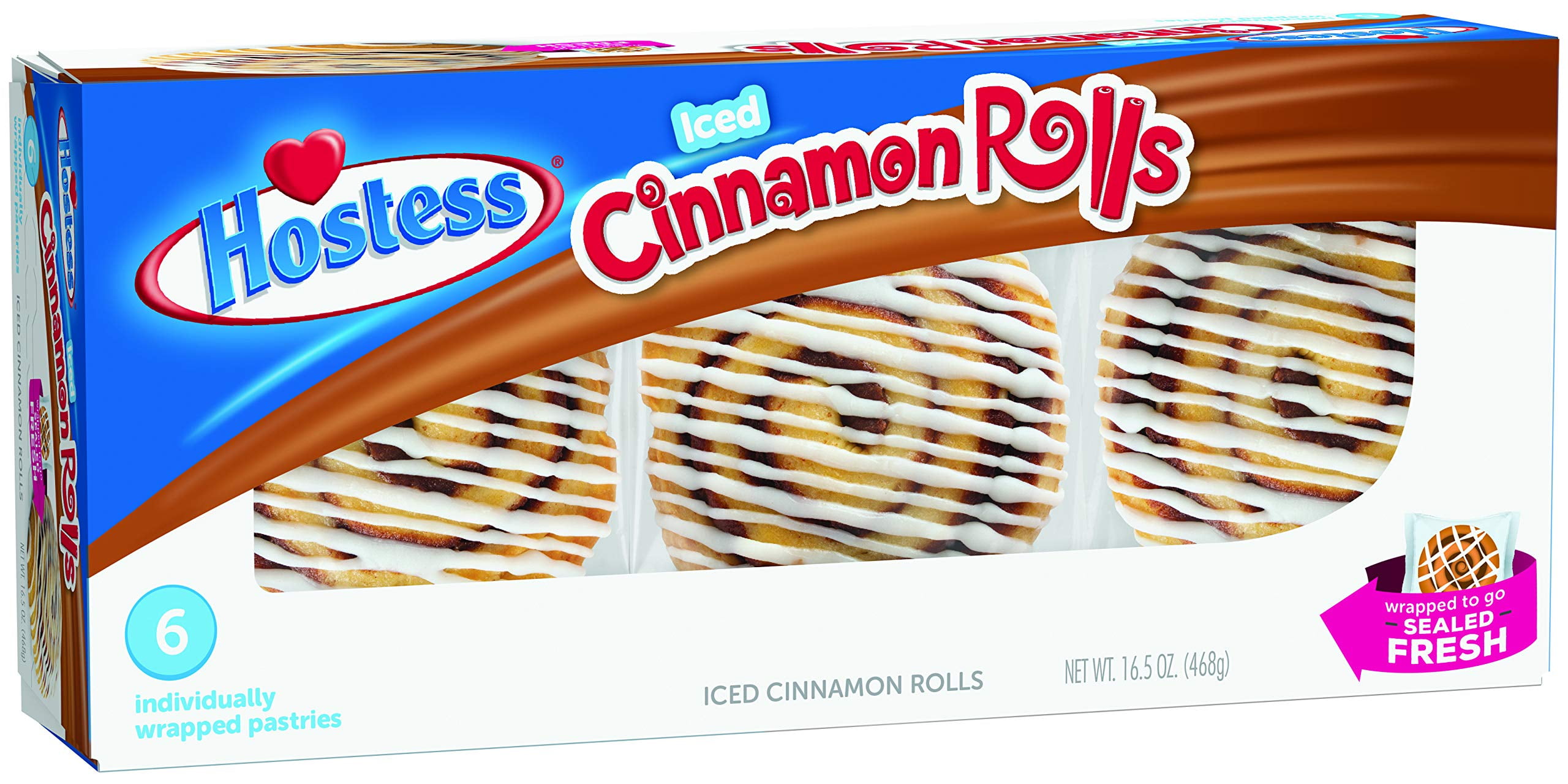 Hostess Danish Snack Cakes (Iced Cinnamon Rolls)