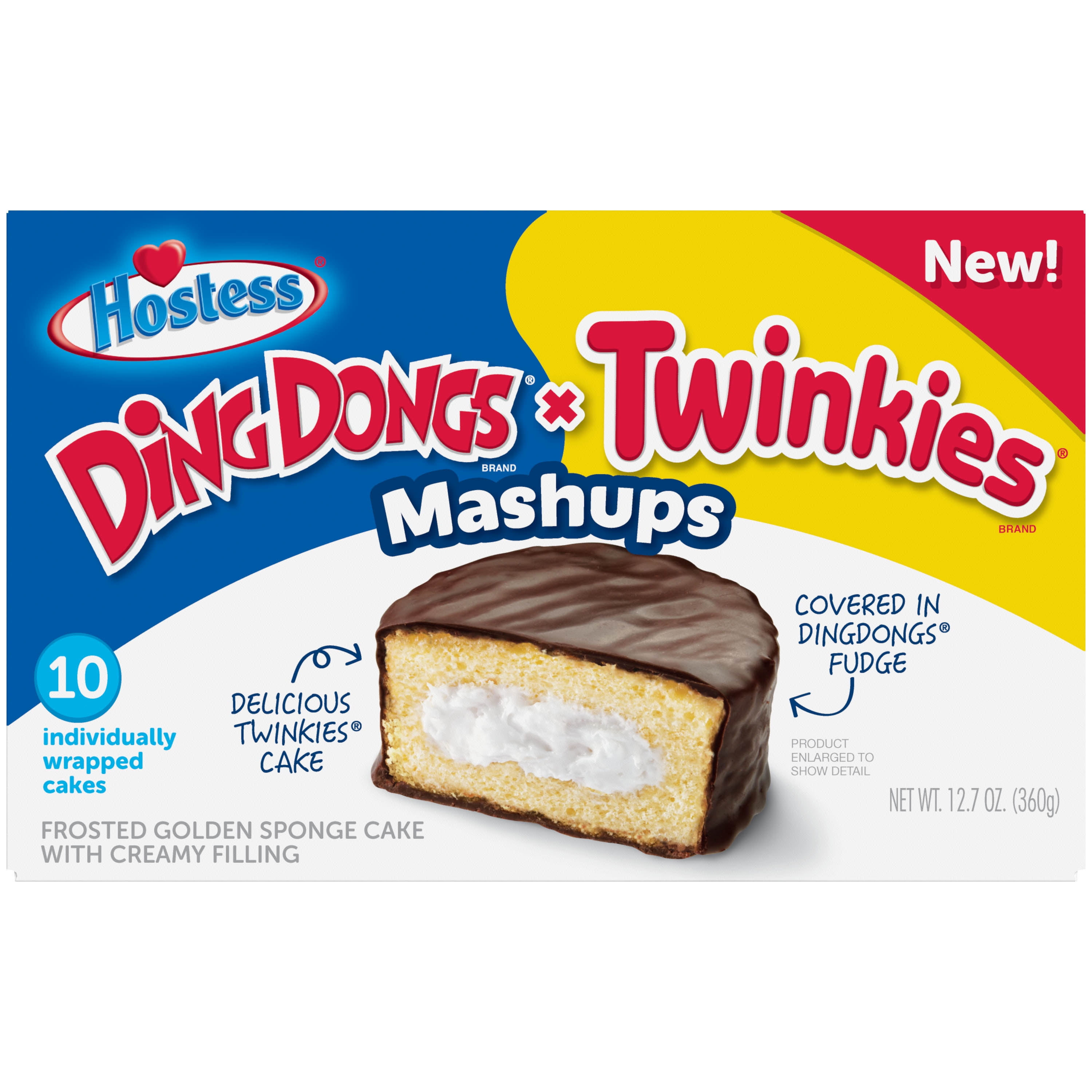 Hostess Chocolate Ding Dongs Snack Cakes - 12.70 oz, 10 Count