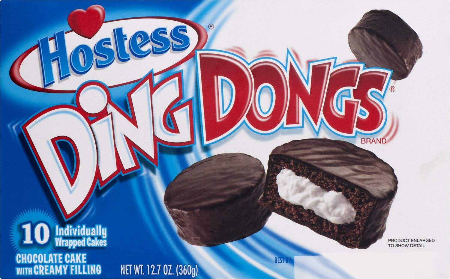 Hostess Chocolate Ding Dongs Snack Cakes - 12.70 oz, 10 Count