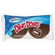 Hostess Ding Dongs Chocolate Cake Fudge Coated 2.55 oz 2 Count Wide Regular (Pack of 4)