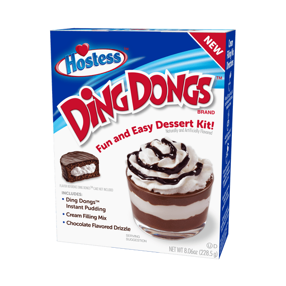 Hostess Ding Dongs Instant Pudding Dessert Kit, 6 Servings, 8.06 oz