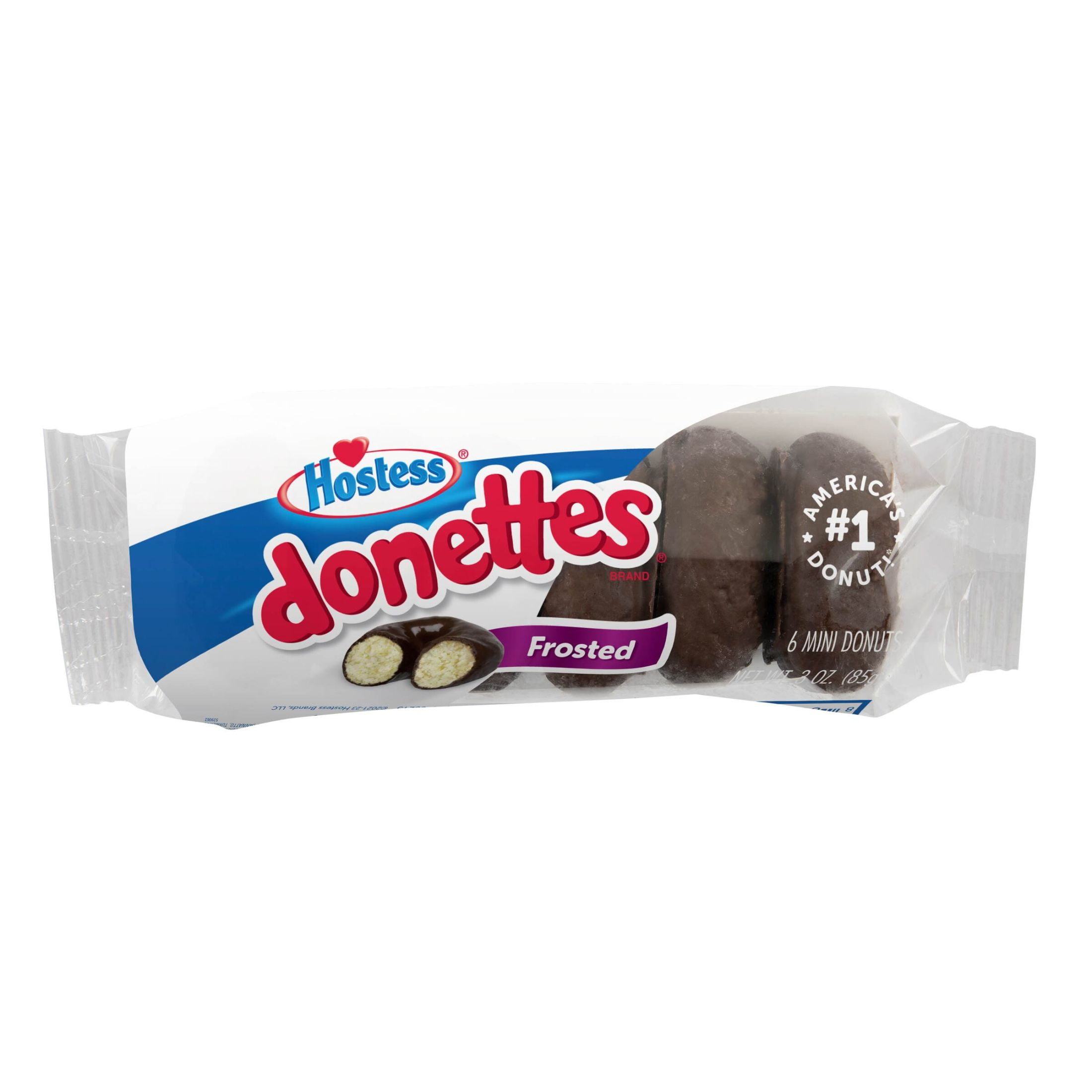 HOSTESS Frosted DONETTES Single Serve, 6 Count, 3 oz