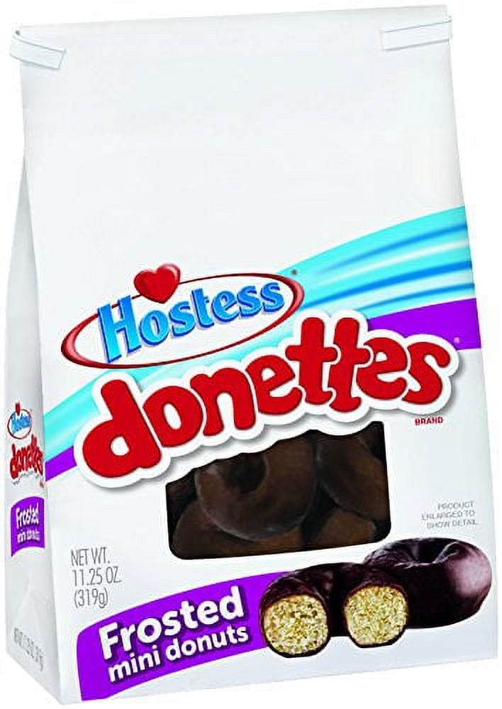 Hostess Donettes Mini Donuts, Frosted, 11.25 Ounce (Pack of 6)