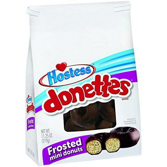 Hostess Donettes Mini Donuts, Frosted, 11.25 Ounce (Pack of 6)